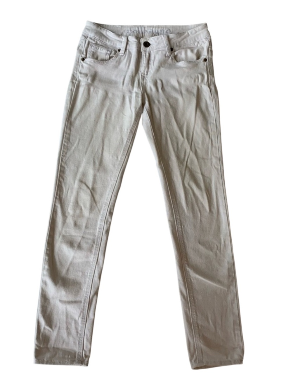 Dollhouse White Straight Leg Skinny Jeans Size 7 Waist 28”